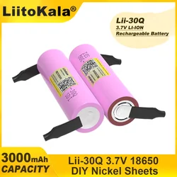 1-20PCS Liitokala ICR18650-30Q 18650 3000mAh Lithium Battery 3.7V Powered Rechargeable Battery Electric Tools+DIY Nickel