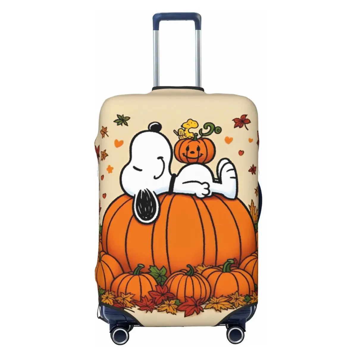 Snoopy Halloween Pumpkin Suitcase Cover Business Protection Flight Fun Luggage Accesories