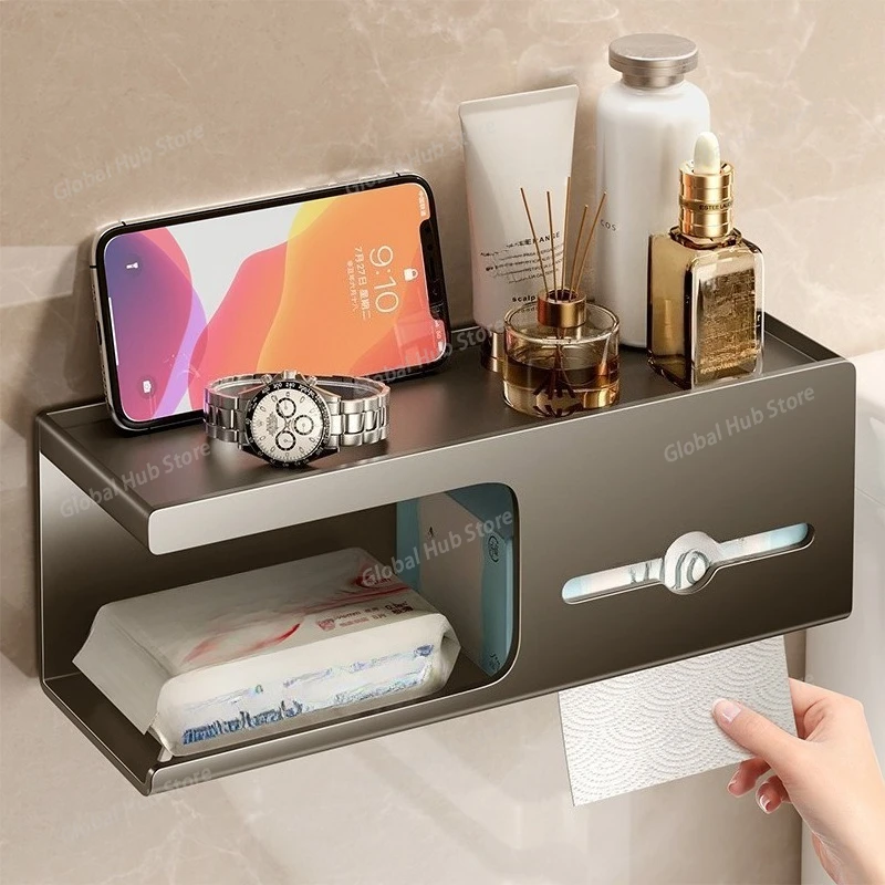 

Держатель для туалетной бумаги Настенный держатель для туалетной бумаги из углеродистой стали Вешалка для салфеток Держатель для салфеток для ванной комнаты Аксессуары для ванной комнаты