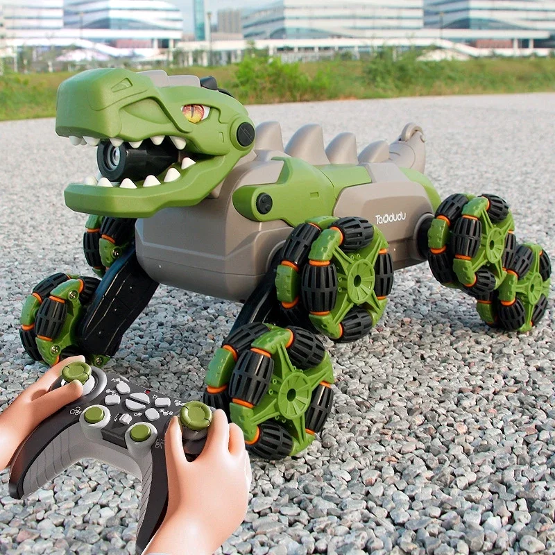 

2.4G Dinosaur RC Car Gesture Control 8WD Spray Stunt Car Climbing Off-road Electric Racing Vehicle Model Toy Kid Birthday Gifts
