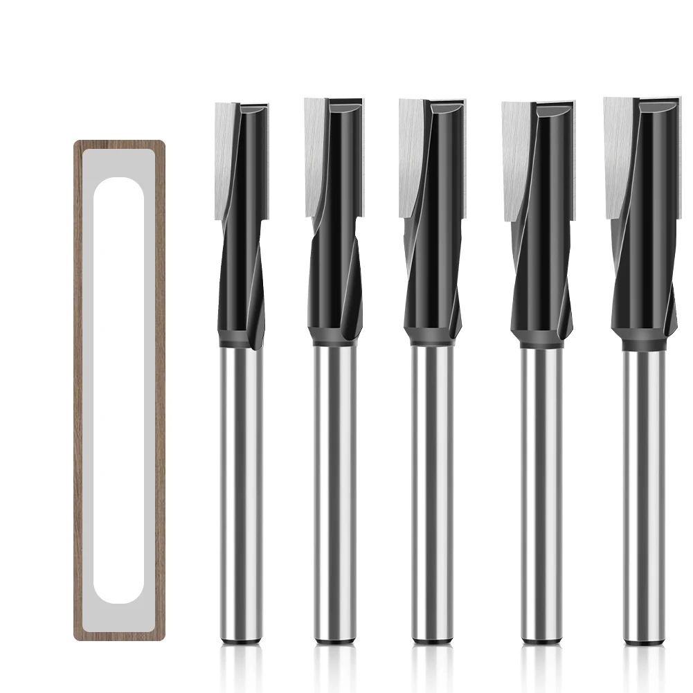 12mm Shank Lengthened Cleaning Bottom Router Bit Spiral Diameter 16mm17mm18mm Engraving Machine Woodworking Milling Cutter