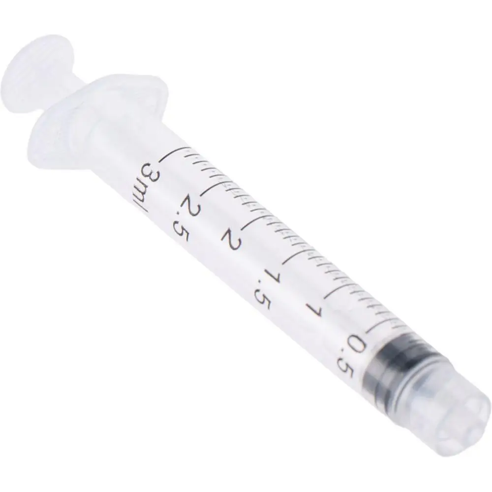 

1/100Pcs No Needle Plastic Luer Lock Syringes Transparent Dispensing Glue Tool 3ml Injector Syringe Hydroponics Nutrient