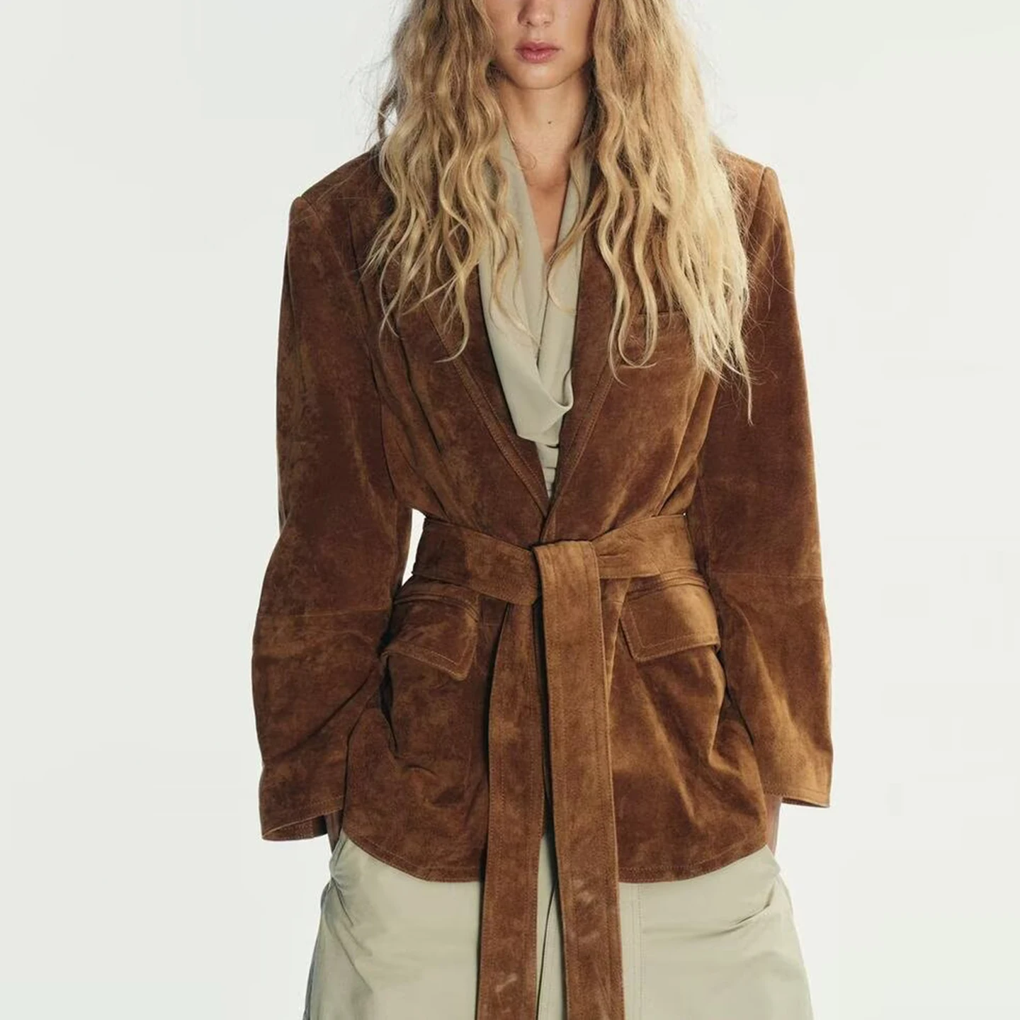 Z feminino faion couro jaet 2025 novo sle commute casual lazer quali outerwear outono temporada faion tendência