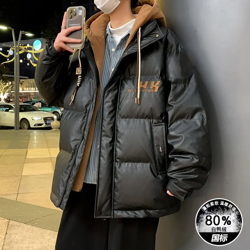 High Quality Thicken Hooded White Duck Down Jackets 2025 Winter Men's Warm Puffer Coats Streetwear Windproof Padded Top Clothing