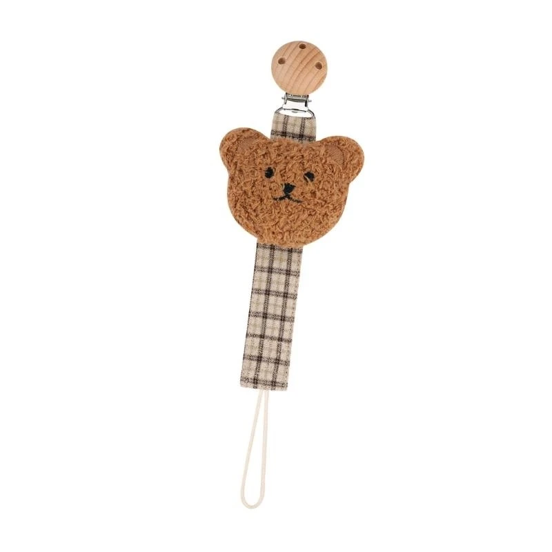 

G2TC Infant Safe Bear Pacifier Leash Baby Soother Chain Upgrades for Easy Cleaning