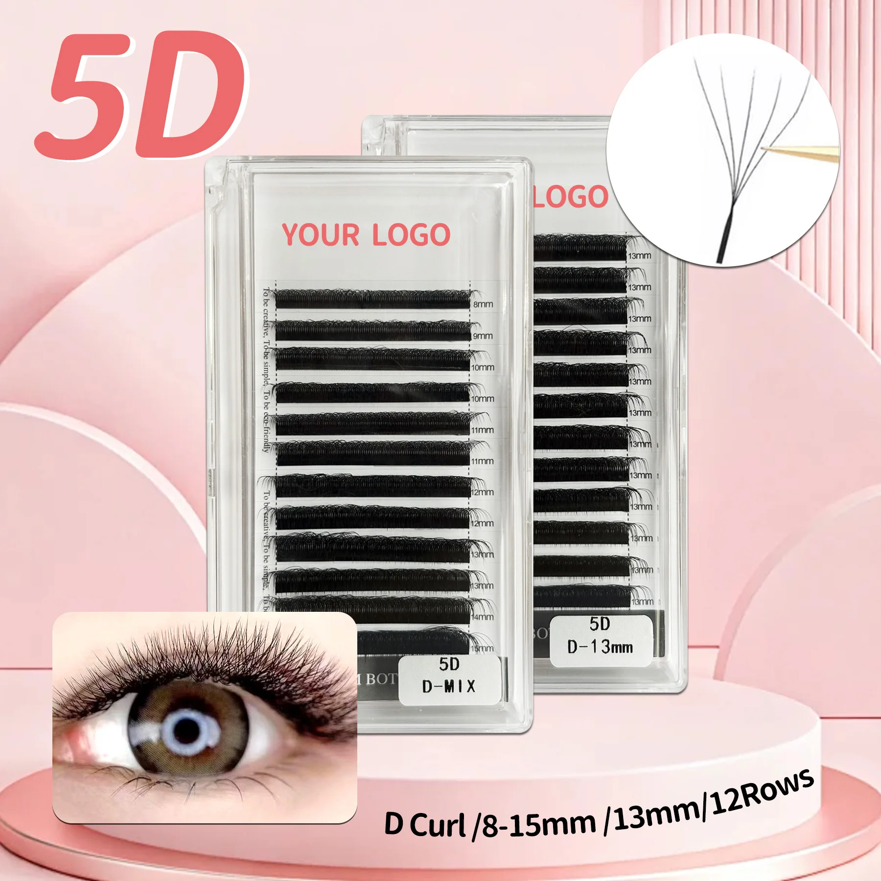 Eyelash Extension Hybrid - 5D Hybrid Extension Eyelashes Professional Eyelash