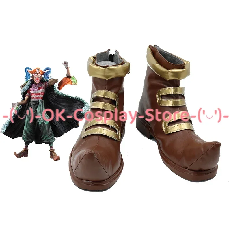 Buggy Cosplay Schoenen Halloween Carnaval Laarzen Cosplay Prop Pu Lederen Schoenen Op Maat Gemaakt