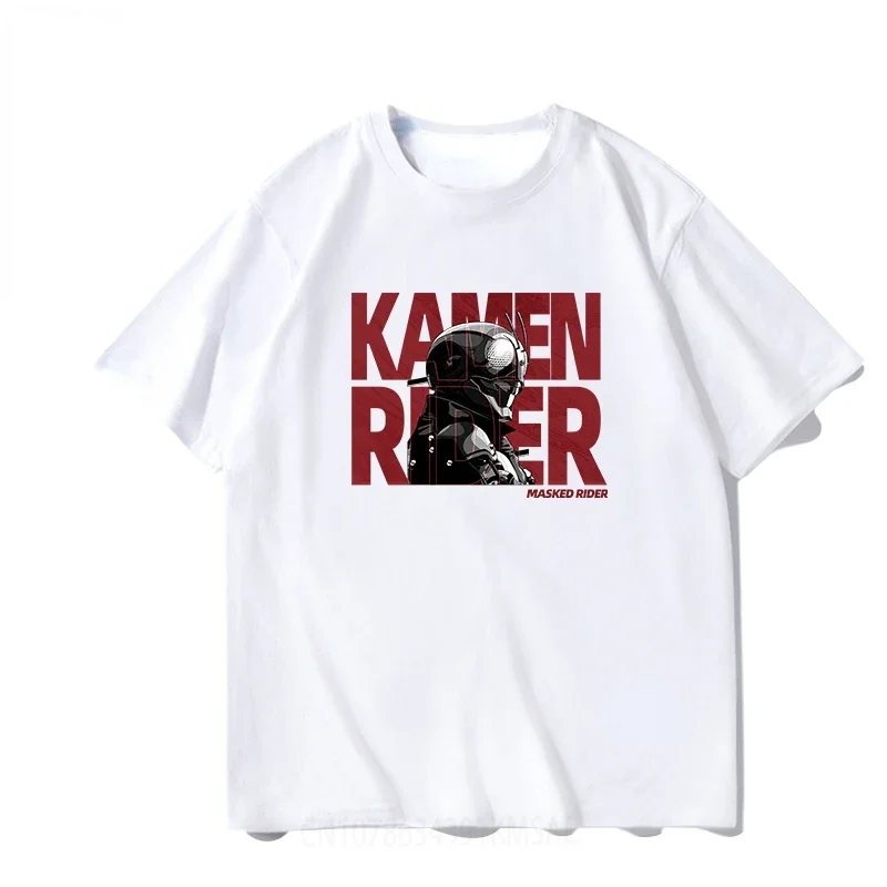 Kamen Rider Print Short Sleeve T-shirt Korea Style Summer Loose Unisex T Shirt Japan Tokusatsu Fans Otaku Tops Streetwear Tees