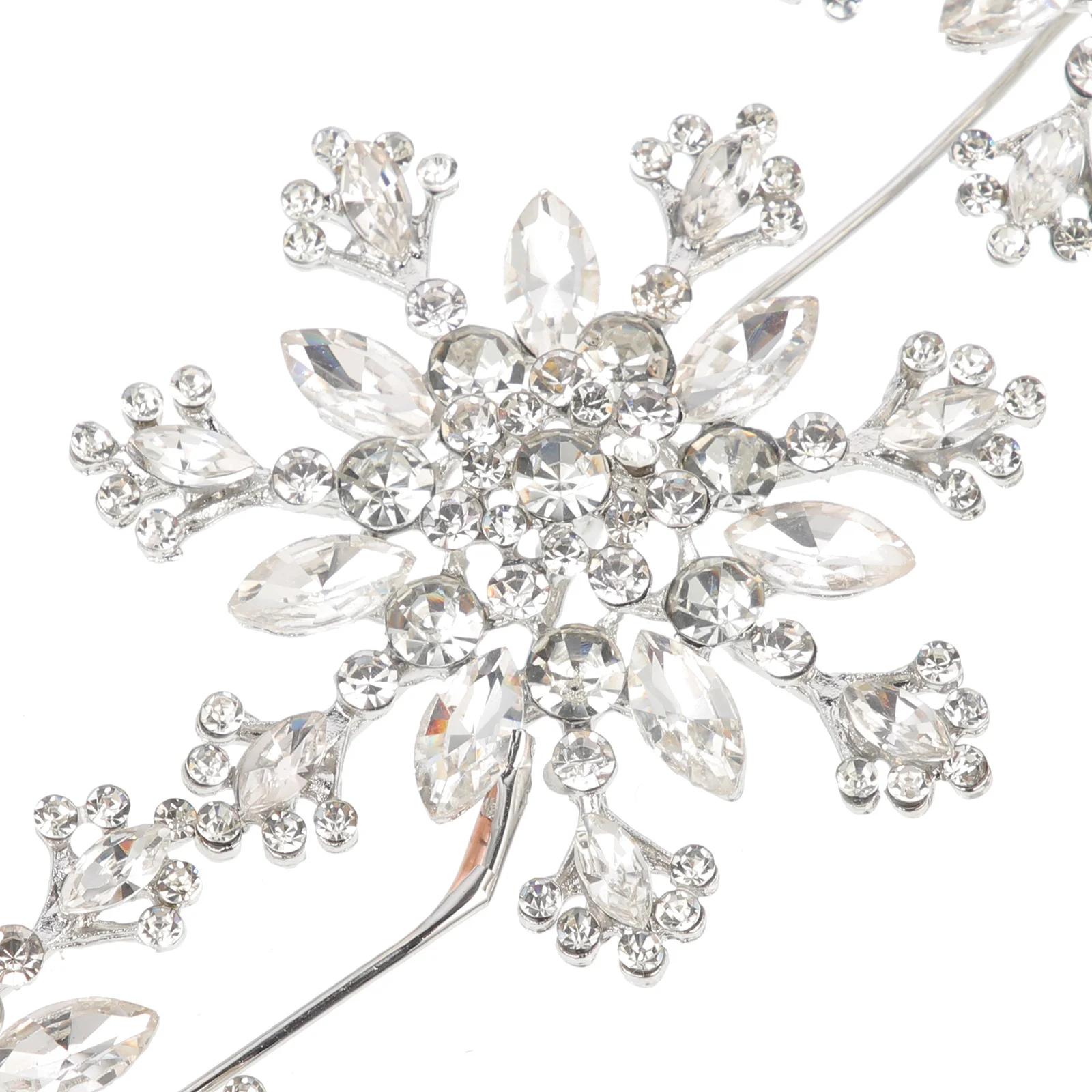 Rhinestones Snowflake Headband Bride Decorative Snowflake Headdress Birthday Hair Ornament Headband for Women Decorative Bride