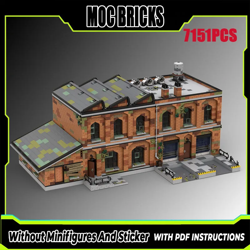 

New MOC building block building model station old warehouse modular children's toy gift DIY assembly set