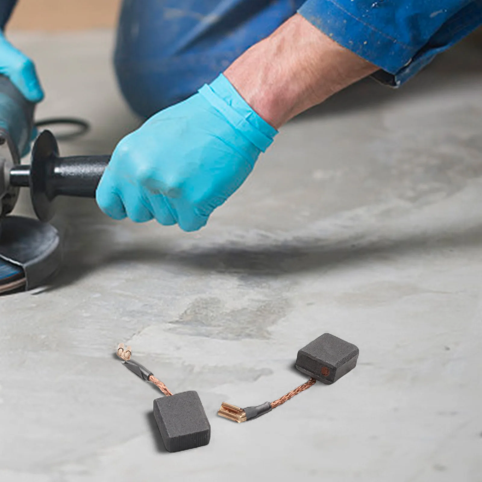 Replacement Carbon Brush Set Motor Repair Part Number NA121485 Angle Grinder Intermittent Use Metal Components