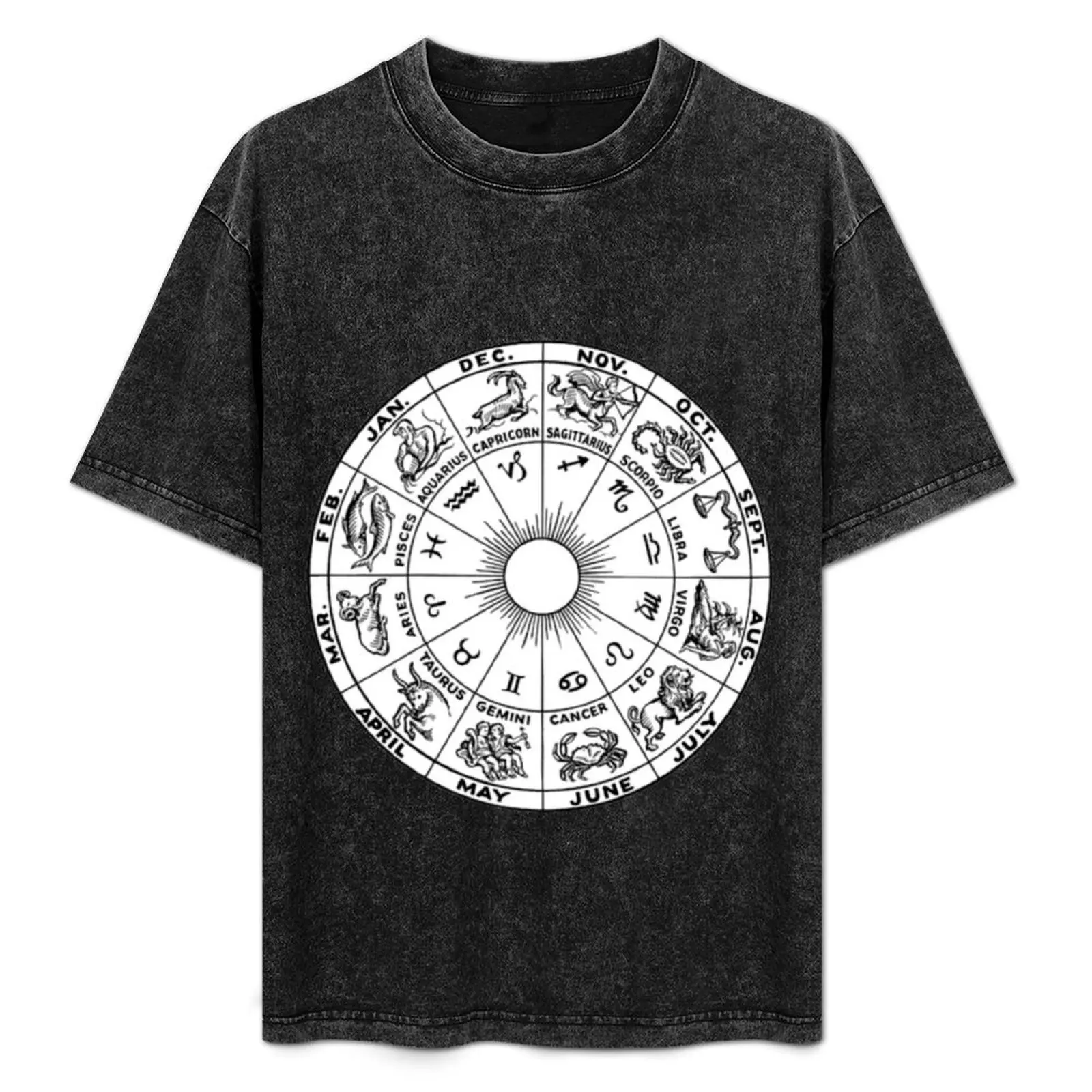 

Zodiac Wheel chart T-Shirt Breathable Gym Short Sleeve T-Shirt