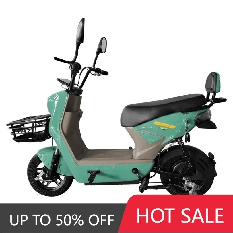 RRE Cheap electric scooter 14-inch tubeless tires 350W steel frame, electric bicycle, brushless motor, integrated seat, electric
