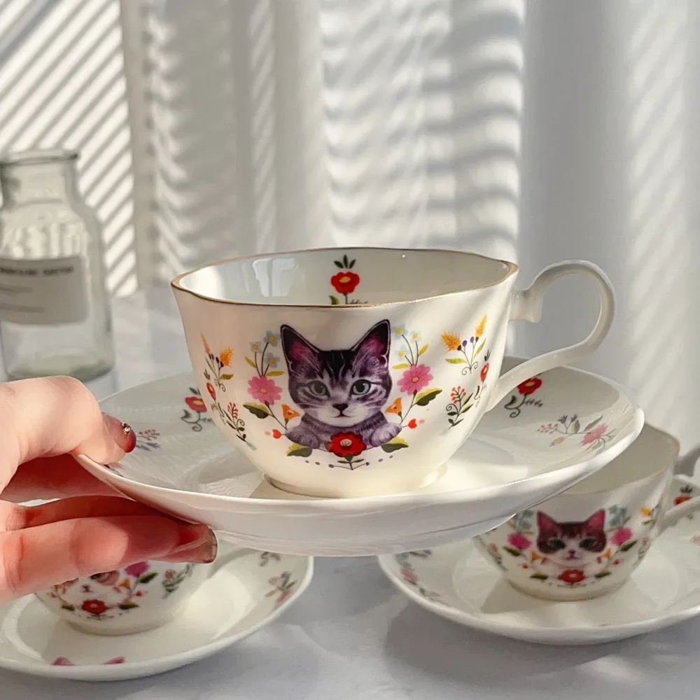 

British coffee cup with saucer kawaii cup gifts porcelain coffee cups wholesale tableware coffee dishes water cup for girlfriend