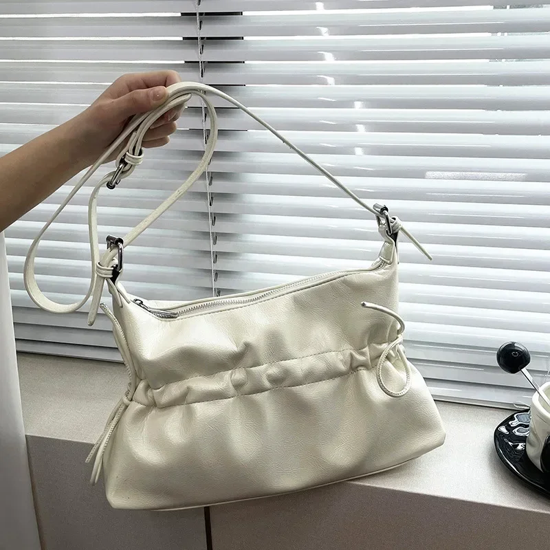 

2025 New Folded Cloud Bag Women Crossbody Bag, Small Cute Ins Korean Style Fashion Shoulder Bag, Elegant Handbag for Women