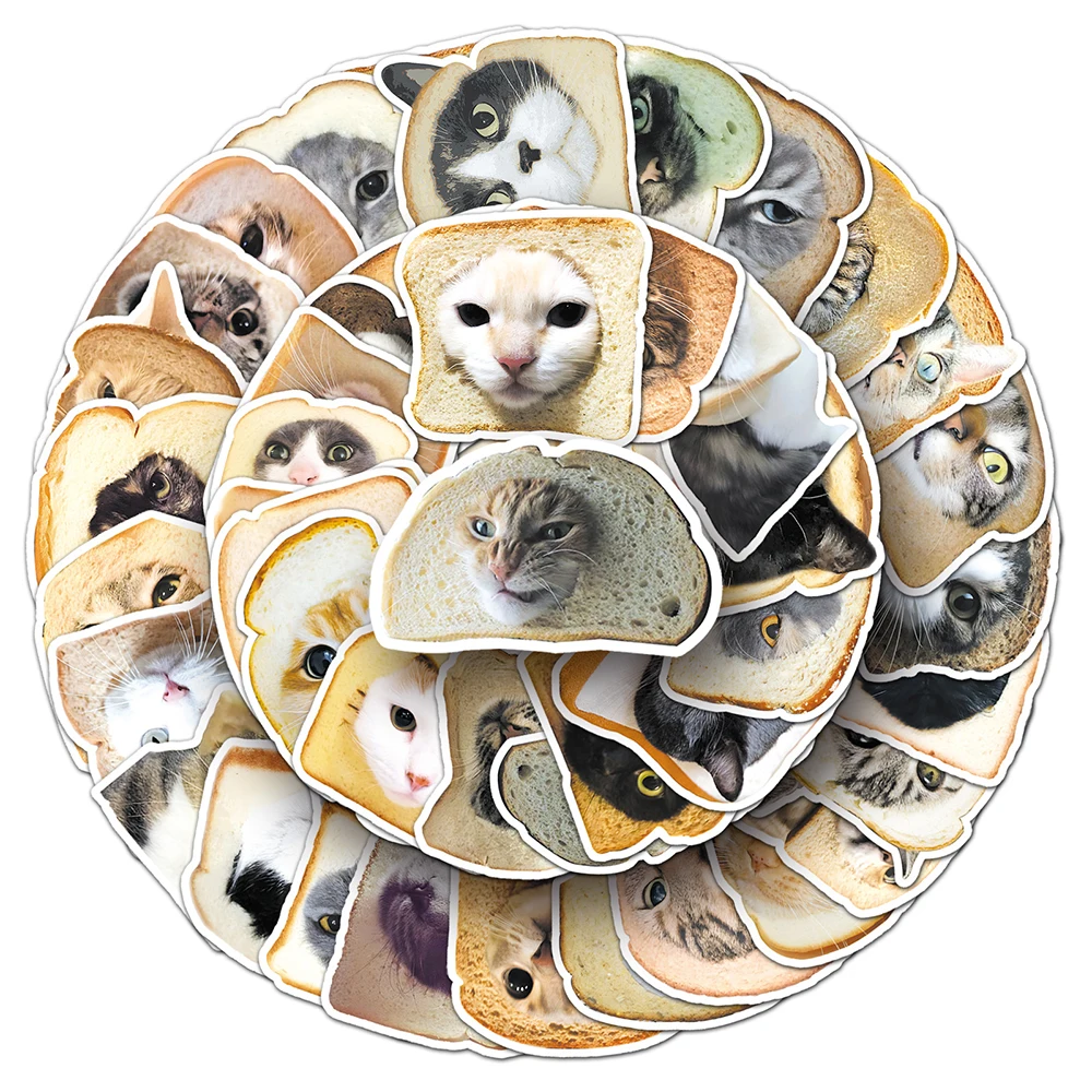 10/30/50 個かわいい面白い猫ヘッドパン落書きステッカーかわいい動物デカール子供のおもちゃスーツケースラップトップ電話ステッカー梱包