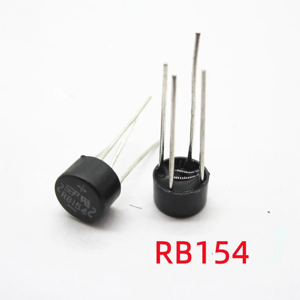 10PCS Rectifiers RB154 RB156 RB157 round bridge rectifiers 1.5A unidirectional through-hole 4-pin bridge rectifiers 400V 600V