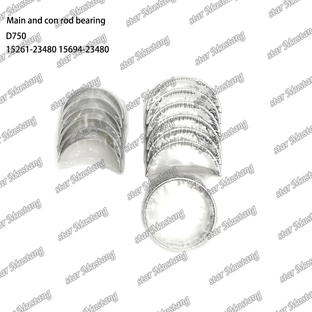 D750 Main Bearing and Connecting Rod Bearing 15261-23480 15531-22310 15694-23480 Suitable For Kubota Engine Parts