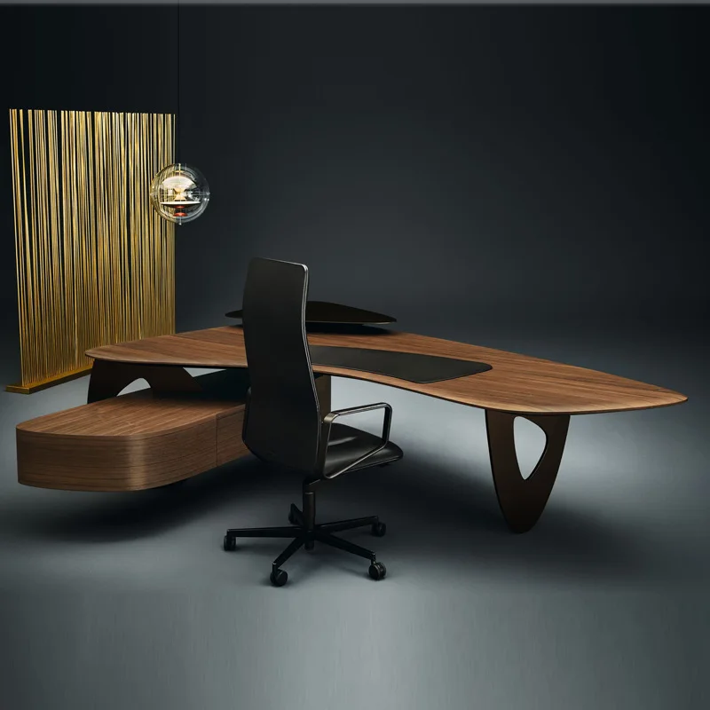Light luxury office, Italian minimalist boss desk, living room study home table and chair combination