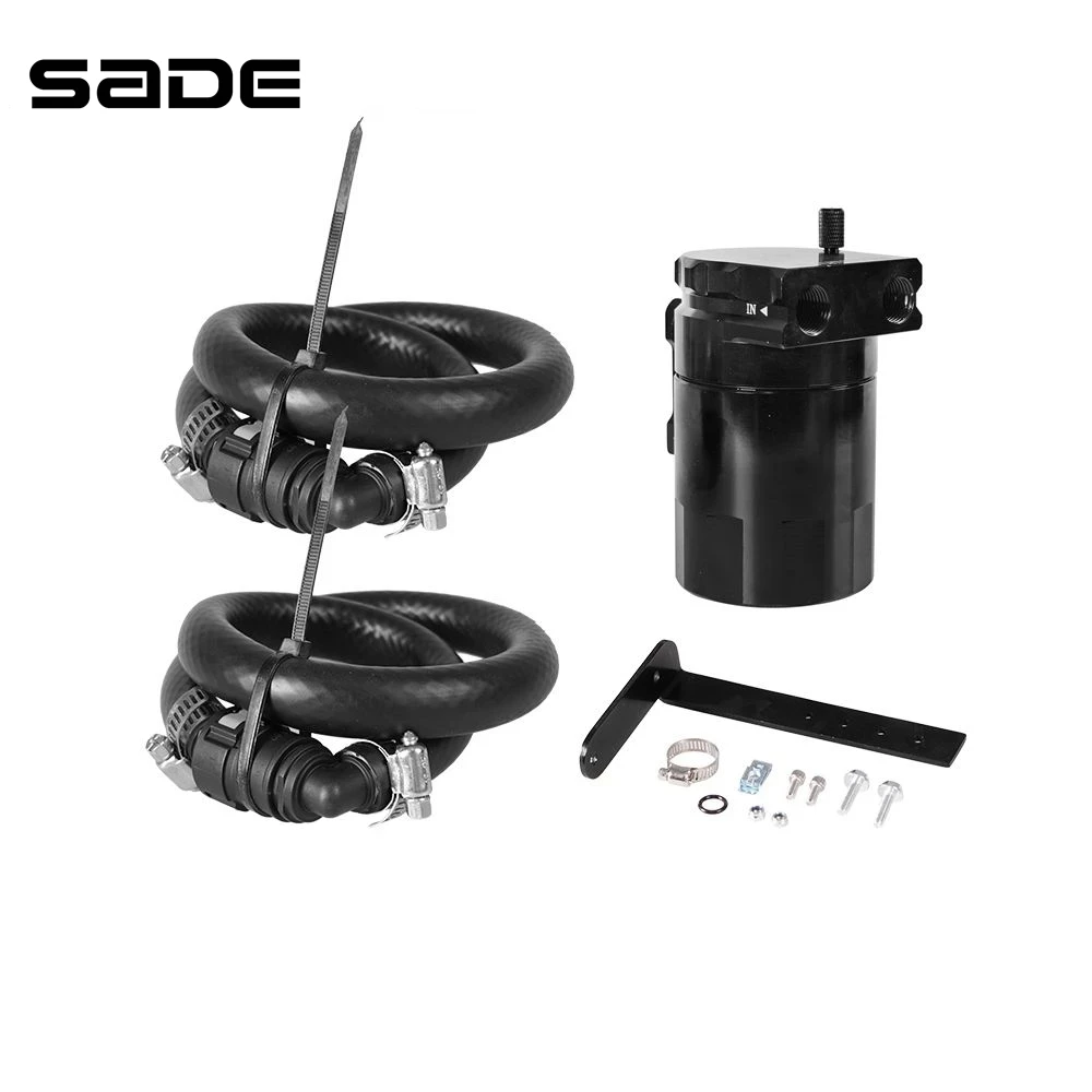 

NEW Oil Catch Can Reservoir Tank Car Modification New Decorative Accessories Auto Parts Black Oil Pot With Tube And Bracket