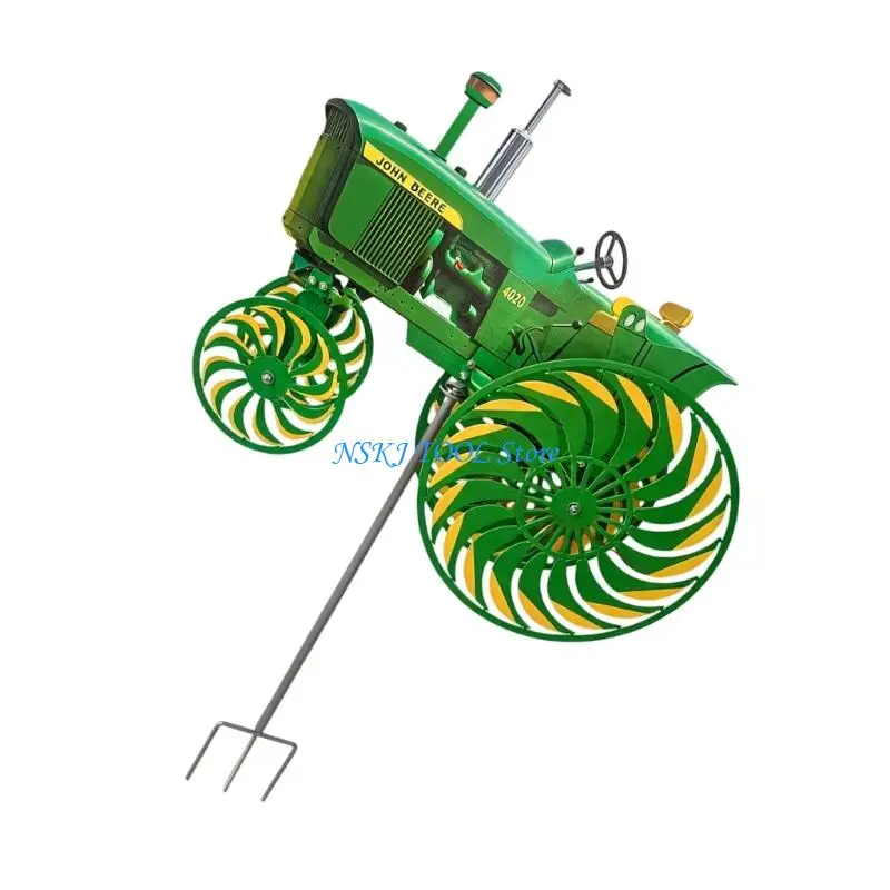 L8RC Garden Decoration Tractor Wind Sculpture Tractor Wind Sculpture Garden Yard