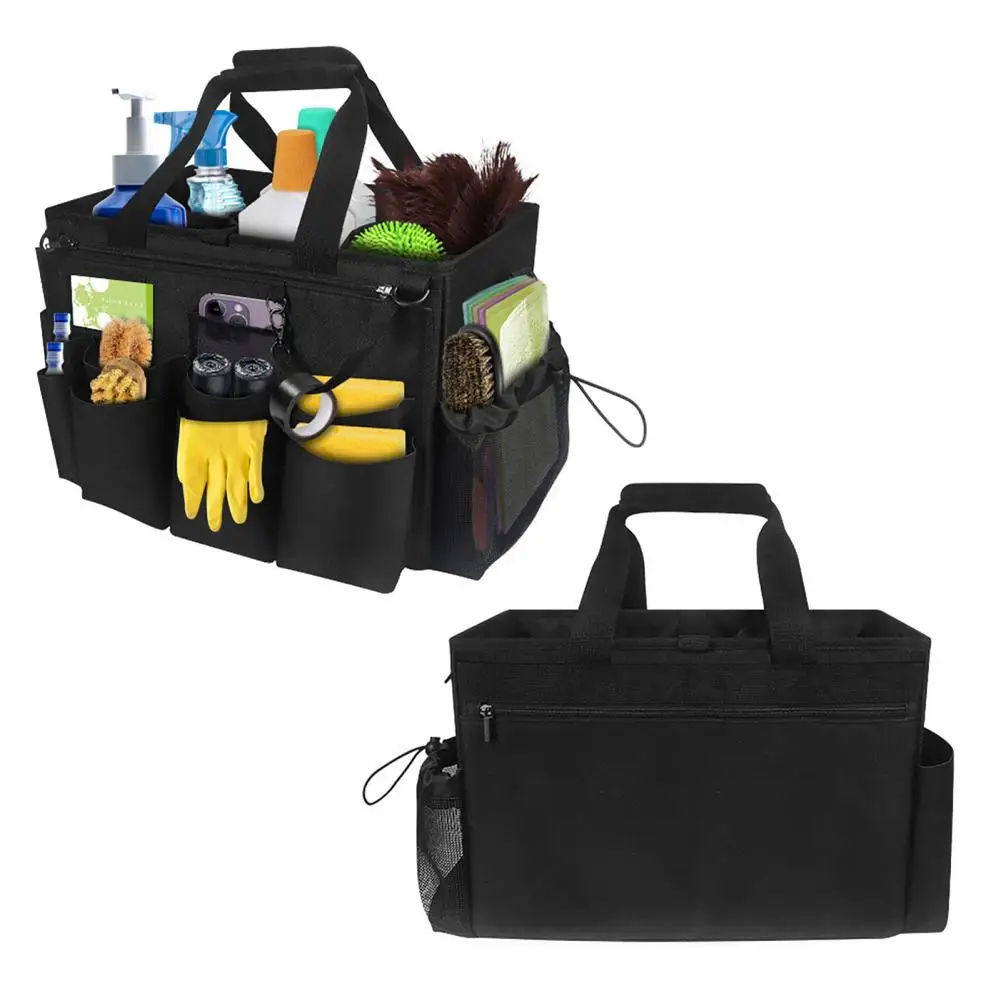 

Регулируемый плечевой ремень, органайзер для чистки принадлежностей с отделениями для дома, сумка для автодетализации, утилита для ухода за автомобилем