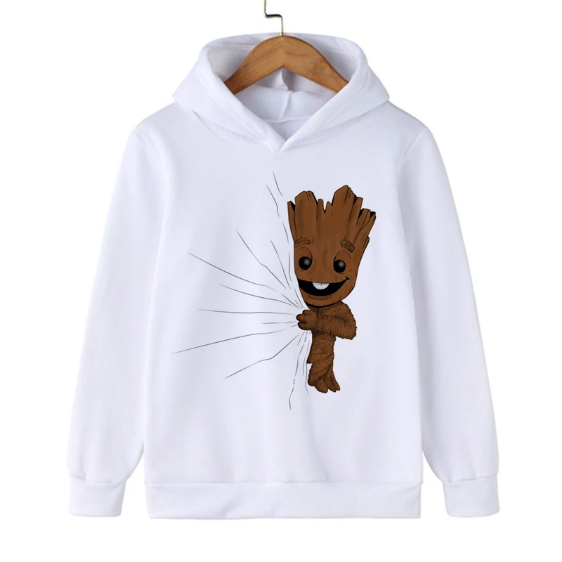 Cute Anime Movie Groot Sweatshirt Children Kids Tops  Hoodie I Am Groot Bady Hoodies Graphic Boys Girls Baby Sweatshirts Kawaii