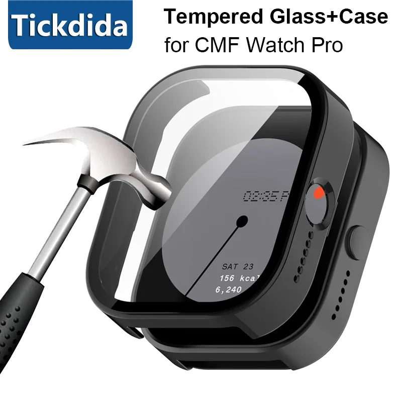 CMF Watch حالة برو وحامي الشاشة ، غطاء الزجاج المقسى ، قذيفة الوفير ، شاملة للجميع
