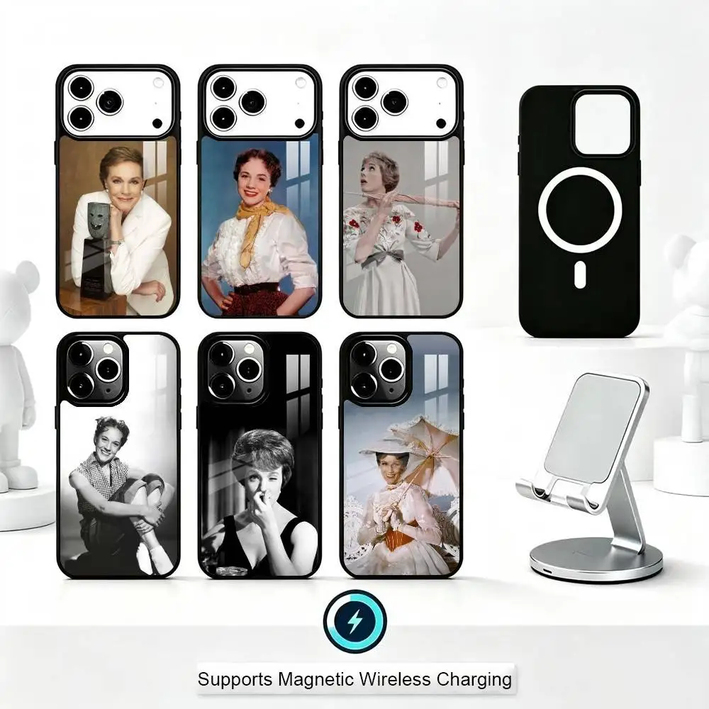 

J-Julie Andrews Musical star Phone Case For iPhone17,16,15,14,13,12,11 Plus,Pro Compatible with magnetic wireless charging