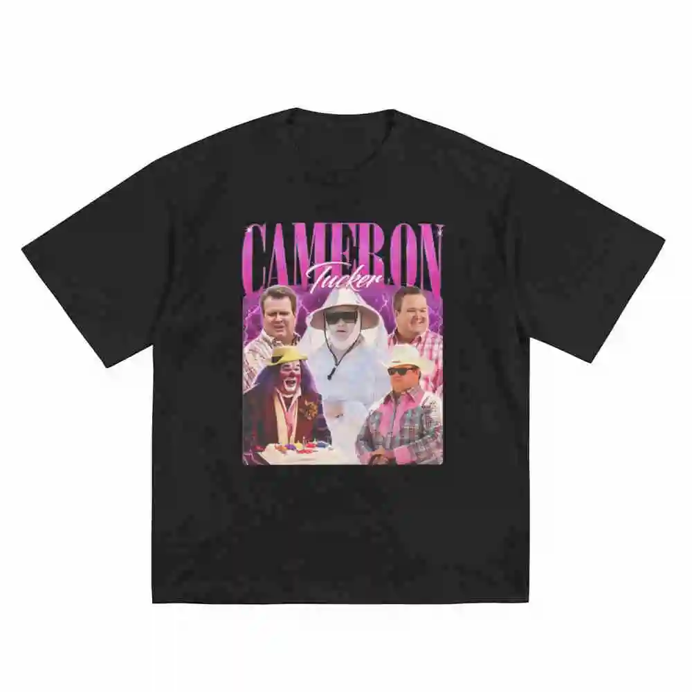 Cameron Tucker Retro Modern Family Christmas Short Sleeve Tee 100% Cotton T-Shirt