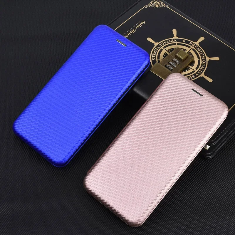 Funda Matte Flip Case for Samsung Galaxy S24 S23 S22 S21 Ultra Note 20 Ultra S20 FE A51 Carbon Fiber Coque Phone Case Cover Capa