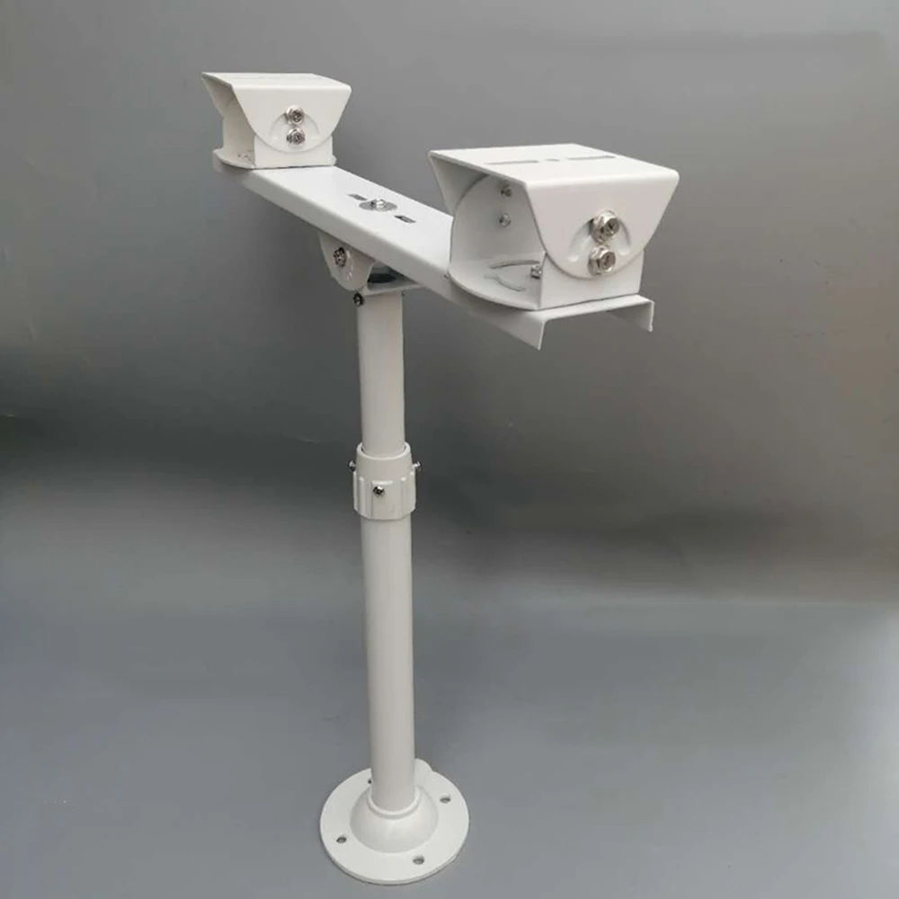 CCTV Security Dual Camera Mount Bracket Extension Bar Horizontal Arm Telescopic Adjustable Double Camera Ceiling Mount Bracket