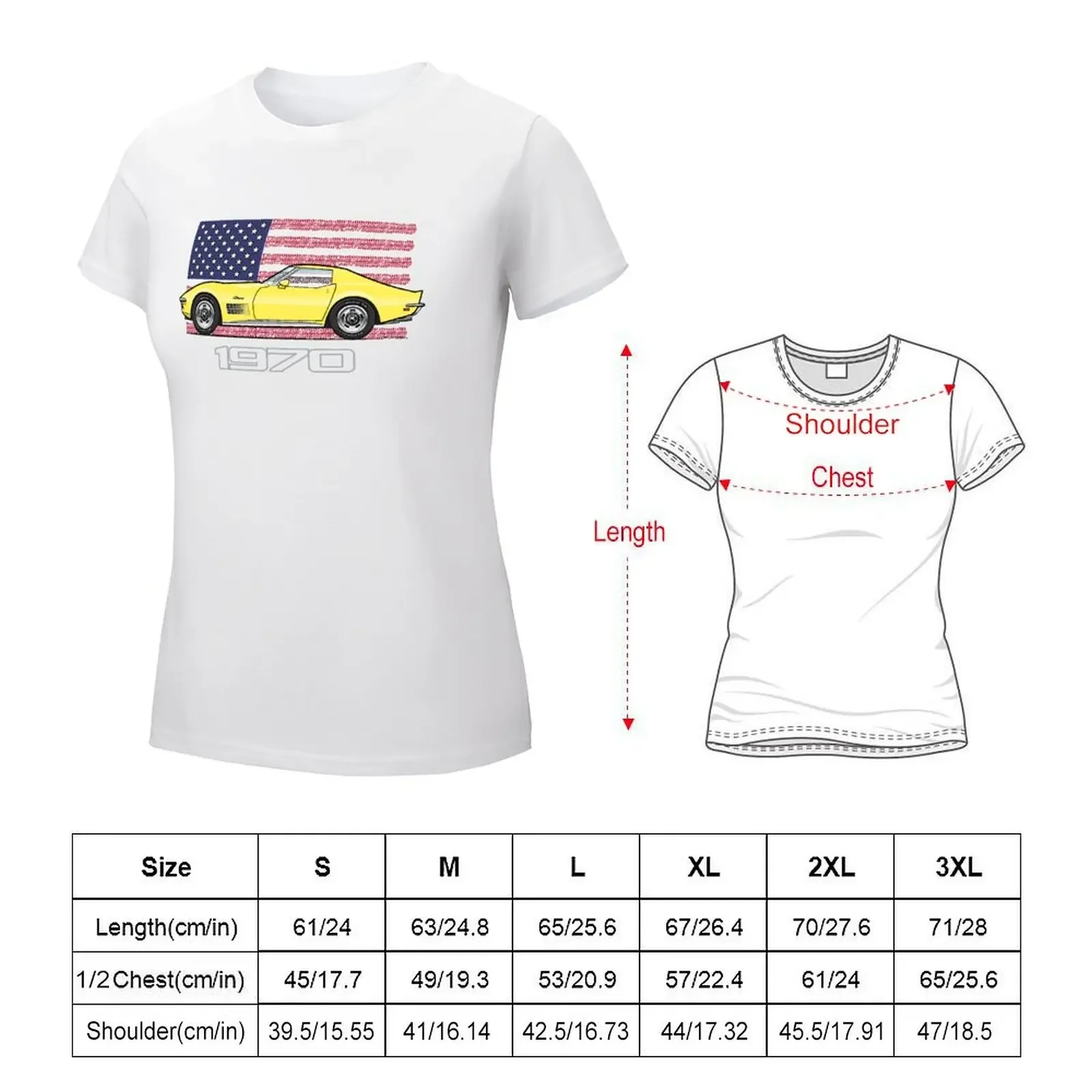 Yellow 1970 T-shirt summer tops anime clothes funny summer blouses woman 2024