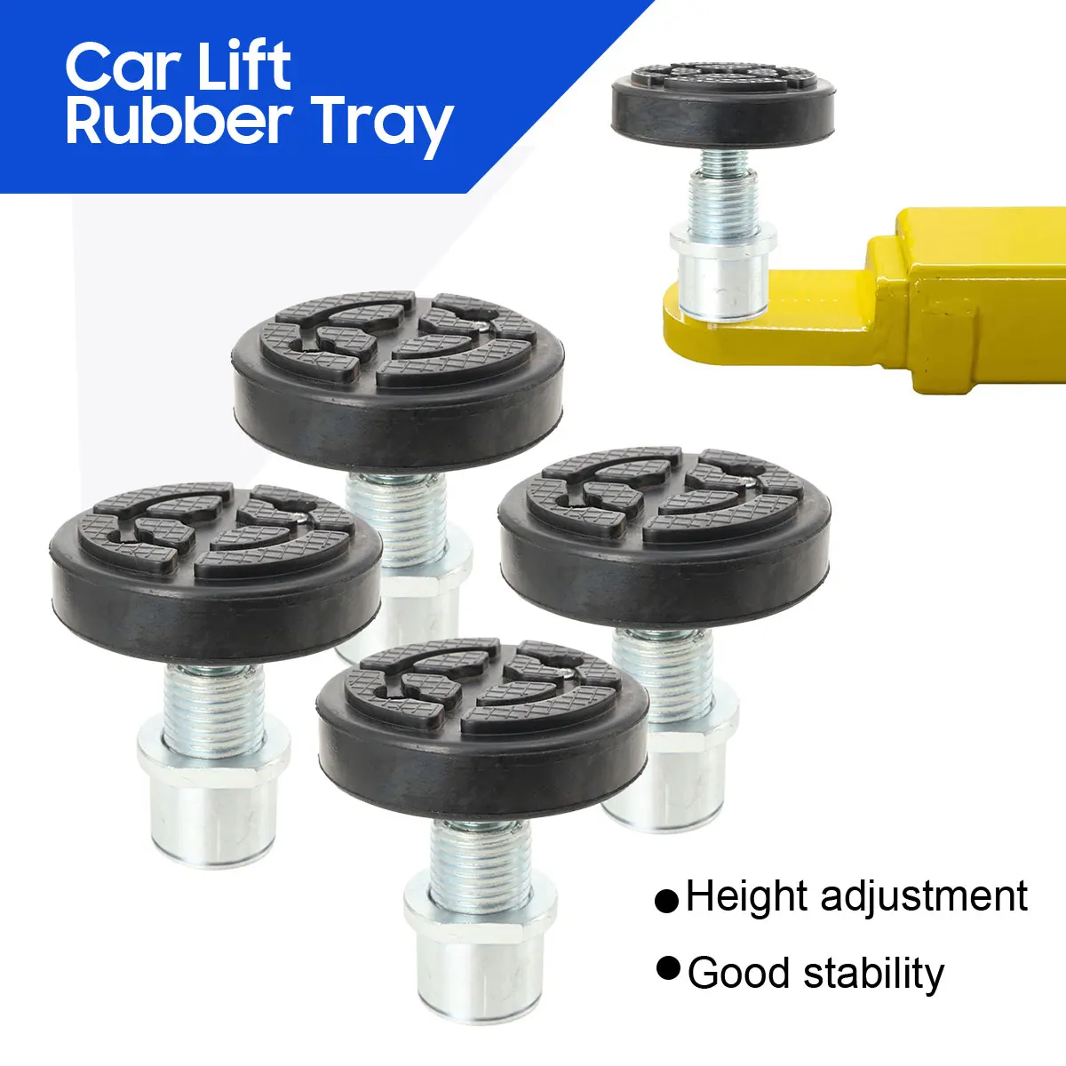 4 قطعة وسادة الرافعة رفع وسادة مطاطية الإطار السكك الحديدية محول ل قرصة لحام الجانب رافع السيارات رفع المطاط منصات أداة للرافعات