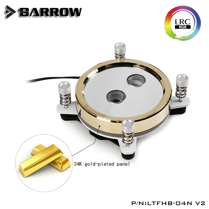 

Barrow Gold CPU Water Block Use for INTEL LGA1150 1151 1155 1156 1200/ X99 2011 / AMD AM3 AM4/ Radiator 5V GND To 3PIN Hearder