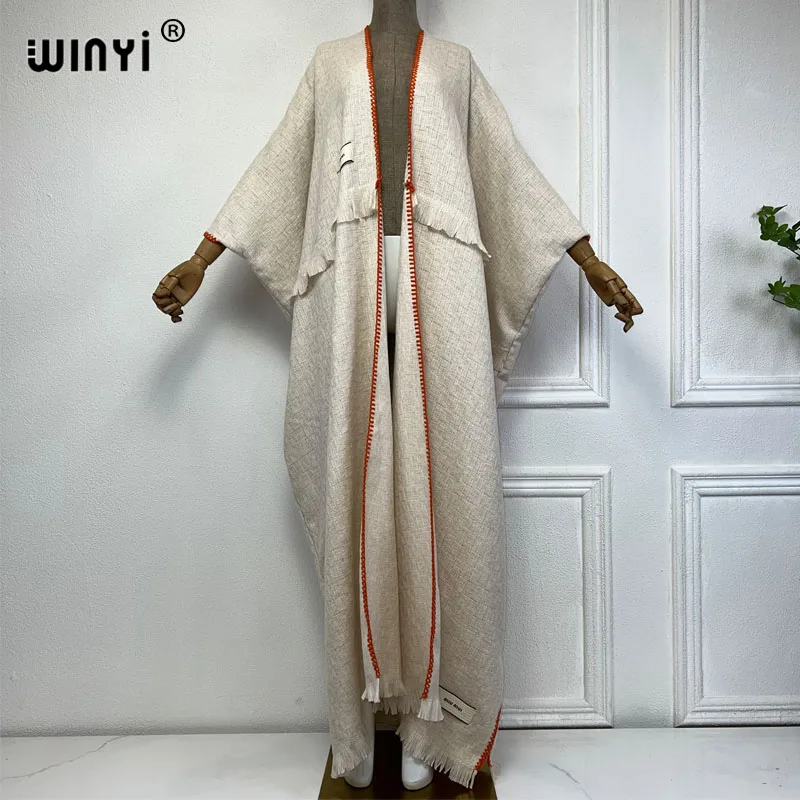 WINYI new winter cardigan Women Africa monocolour high quality coat Loose kimono elegant Warm Female dress winter coat women