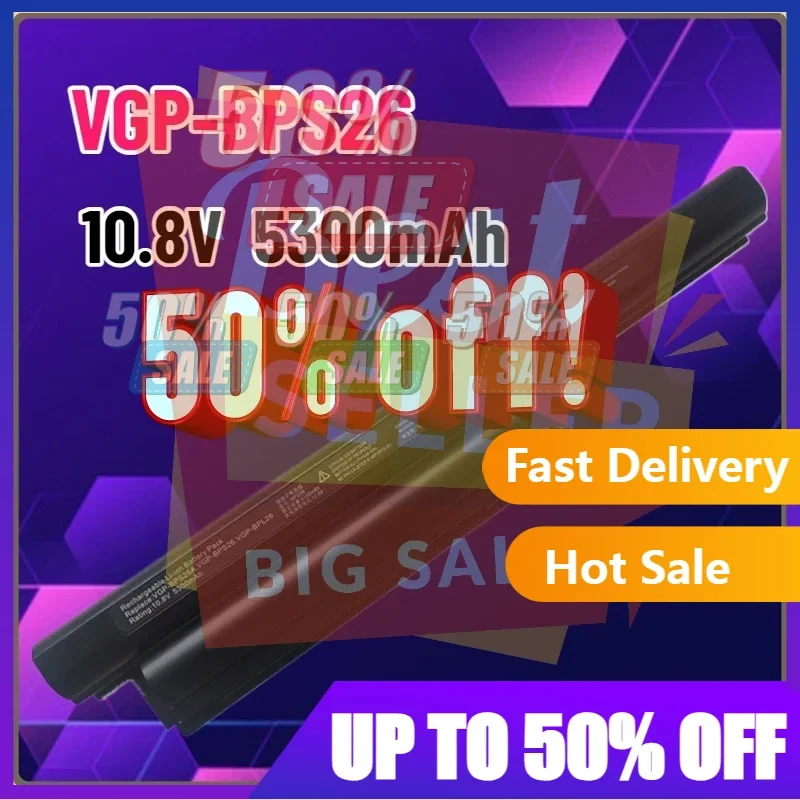 

【Fast Delivery】New BPS26 11.1V 4400mah Battery For Sony Vaio VGP-BPL26 VGP-BPS26 VGP-BPS26A VPCEH16EC Sony Vaio CA CB EG EH EJ E