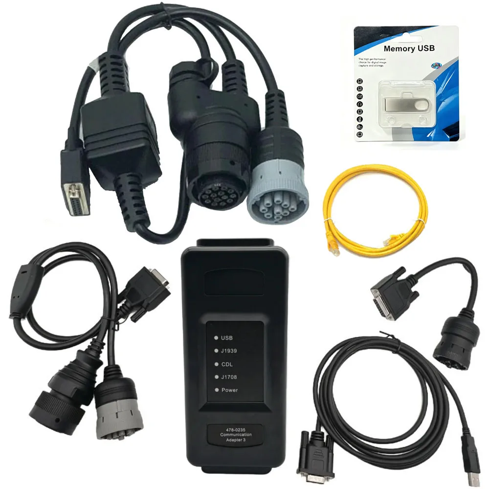 CAT ET4 478-0235 Ethernet Communication Adapter 3 ET3 Group OBD2 AUTO Scanner Electric Heavy Duty Truck Repair Diagnostic Tool