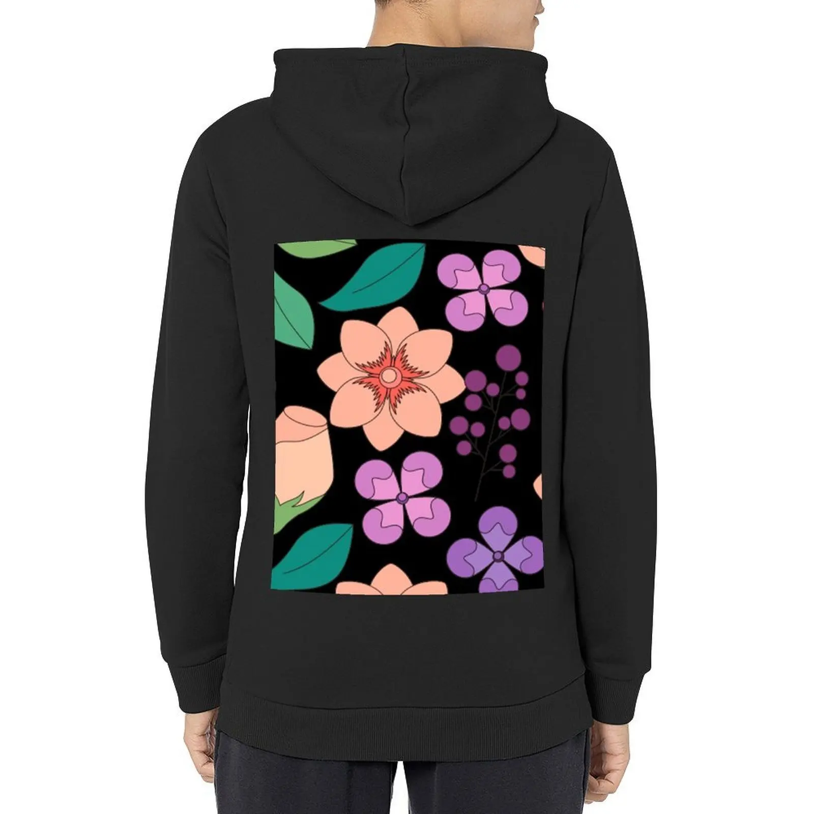 

Colorful Floral Pattern Hoodie mens clothes hooded shirt autumn jacket men korean clothes men's oversize hoodie