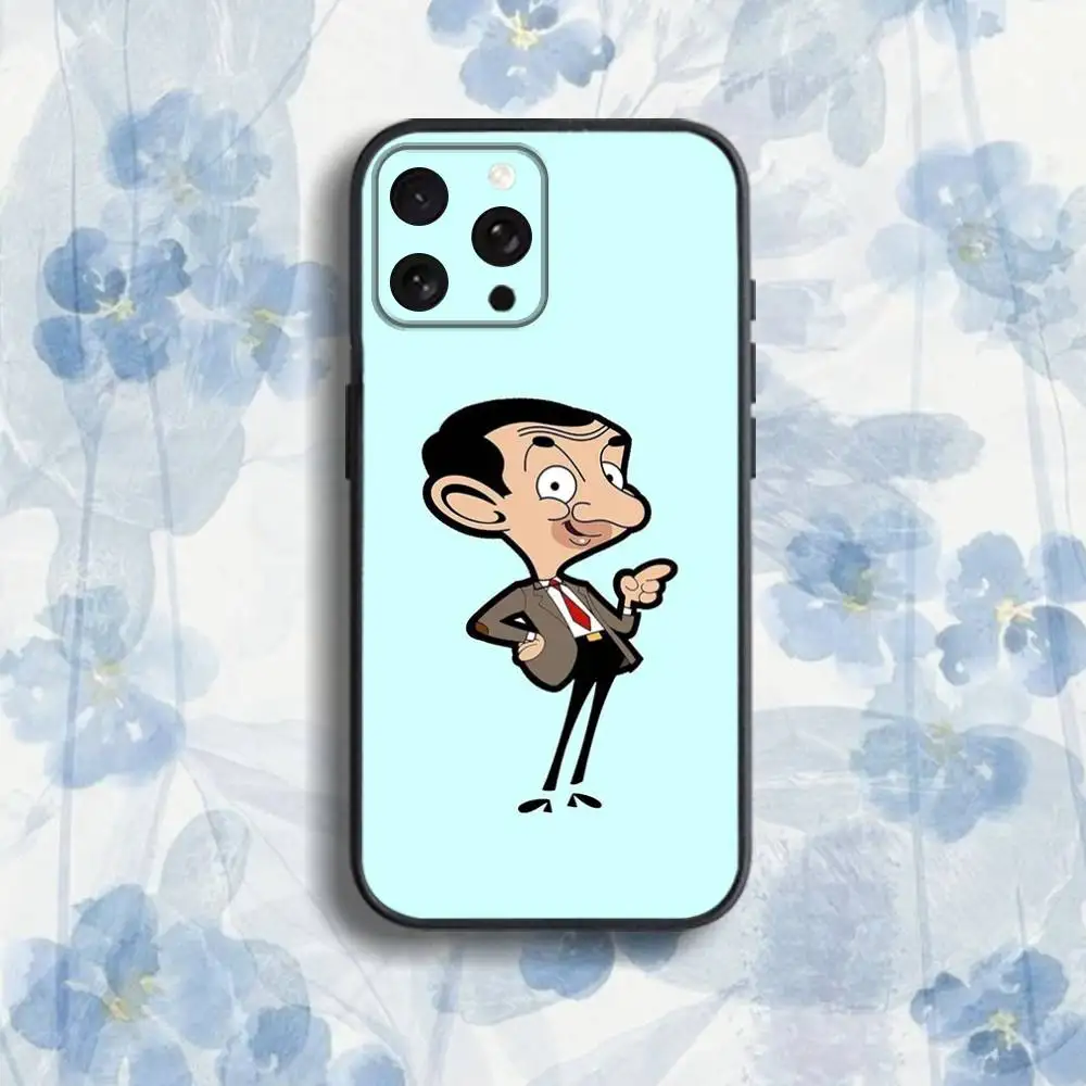 Classic M-Mr B-Bean Funny  Phone Case For iPhone 17,16,15,14,13,12,Pro,Max,Plus,E,SE4,Air,Mini Black Soft Box