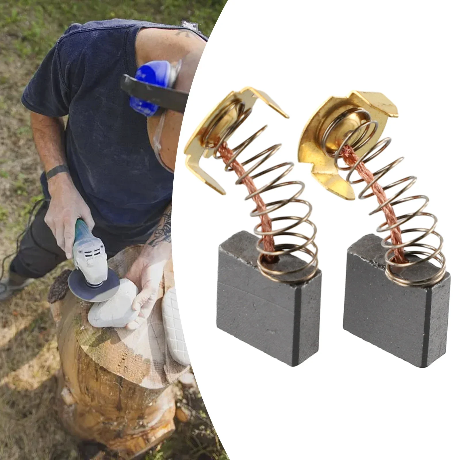 

2pcs Carbon Brushes 7*18*16mm Power Tool Ngl2pcs Carbon Brushes 7*18*16mm Power Tool Ngle Grinder Replacement Brush For CB-204 D