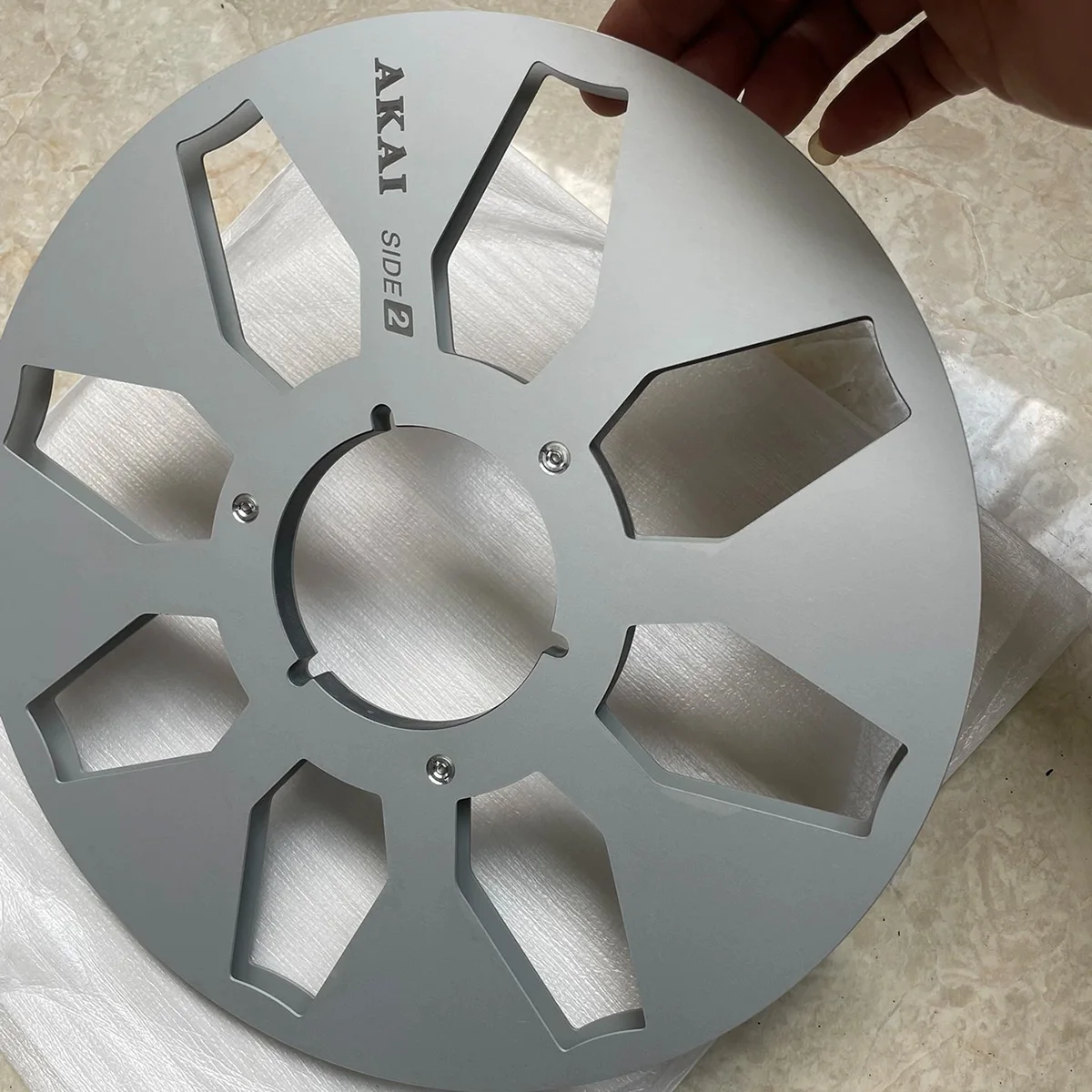 10'' 1/4' Zoll Aluminiumspule für Roll-to-Roll-Bänder, Recorder, leere Aufwickelspule, kompatibel mit AIKI Studer ReVox TEAC BASF – Detail 6