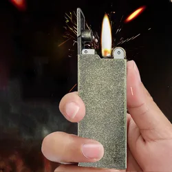 Creative Metal Elevator Kerosene Lighter Pushing Grinding Wheel to Ignite Retro Lighter Smoking Accessories Men's Gift Wholesale