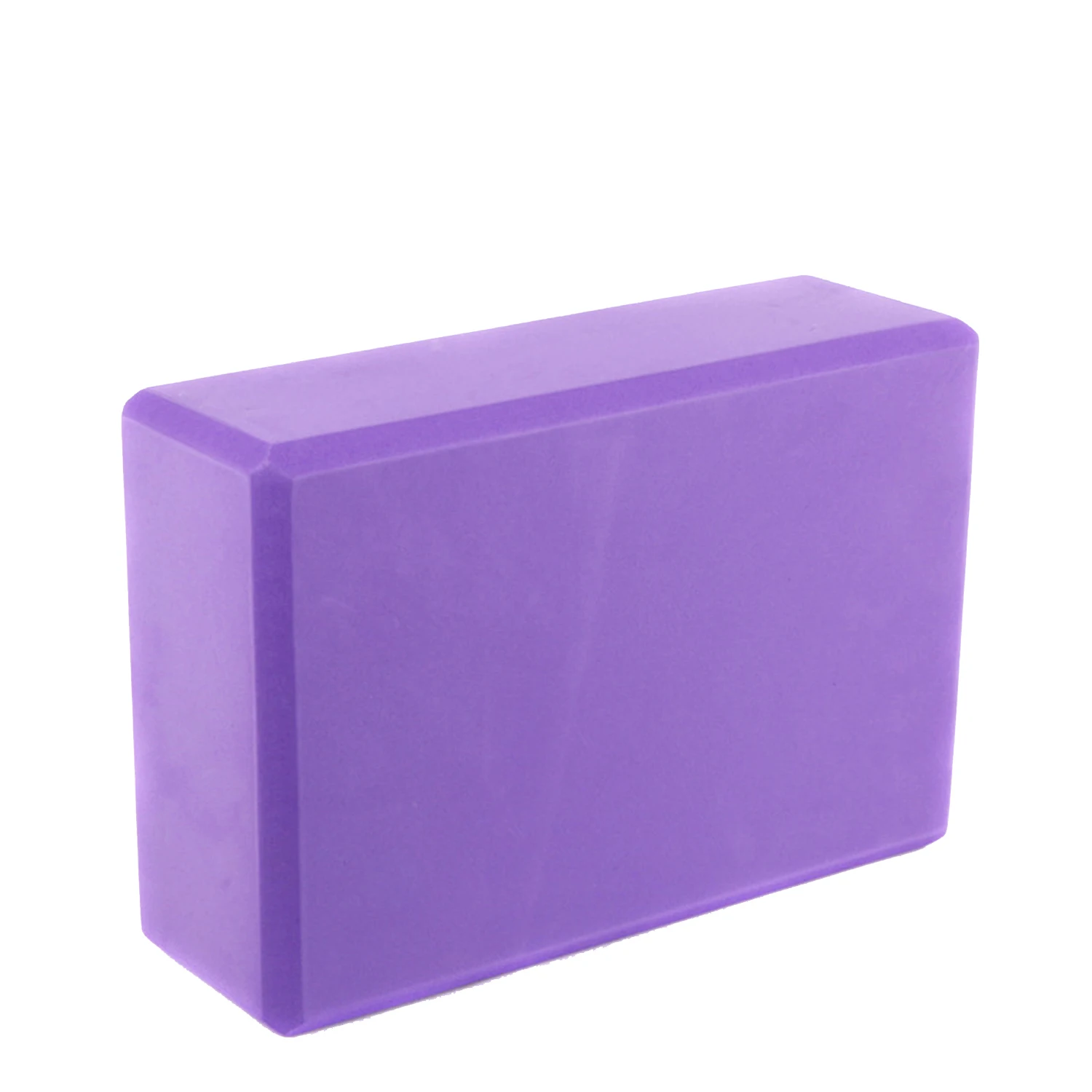 High Density Yoga Blocks -Firm EVA Foam Bricks - Gymnastics Block for Muscle Pain and Stress Purple