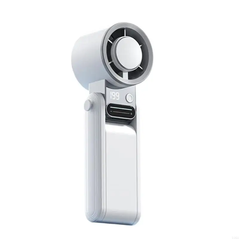 Rechargeable Handheld Fan with Cold Compress Digital Display For Outdoor Travel 