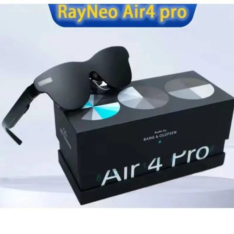 New RayNeo Air 4 Pro Smart AR Glasses,Supports HDR10, 3840Hz, 4 Speakers, 1200 Nits,Micro-OLED Dual-layer Screen, Clearer