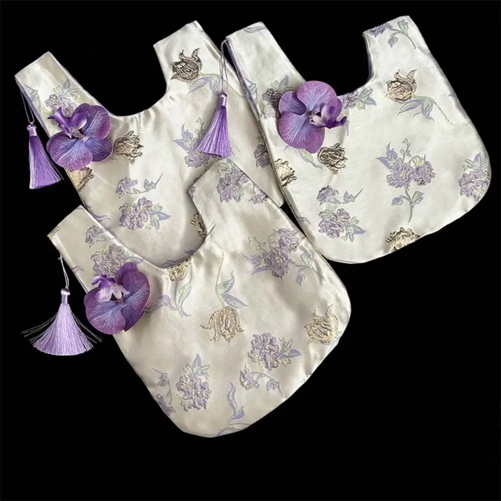 عنصر صغير الحقيبة شرابة عقدة حقيبة المعصم زهرة قلادة حقيبة مستحضرات التجميل حقيبة يد النمط الصيني الجديد حقيبة الغداء أكياس التخزين