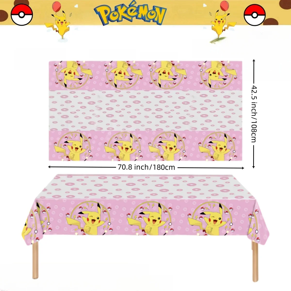 Pokemon Tafelkleed Verjaardagsfeestje Decoratie Pikachu Wegwerp Tafelkleed Tafelkleed Baby Shower Kids Speelgoed Cadeau Feestartikelen
