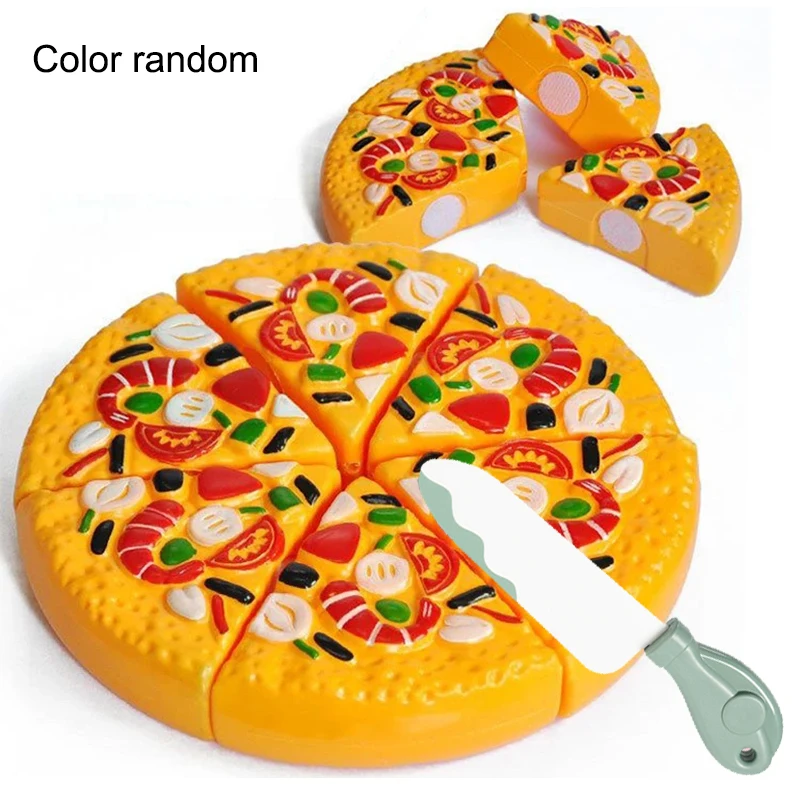 

Kids Simulation Food Kitchen Toy Pretend Play Pizza with Cutter Children Interactive Toys Birthday Gifts for Boys And Girls