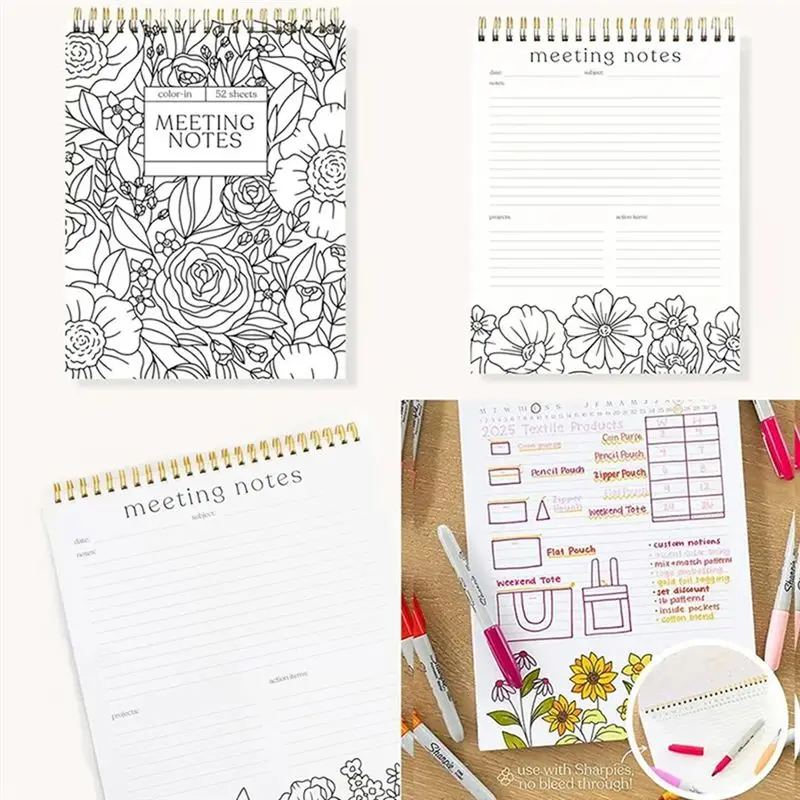Leading-Color-In Spiral Notebook & Office Plan Checklists Planer Book Tally Book